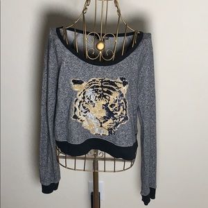 Express Crop Top Jaguar Sweater